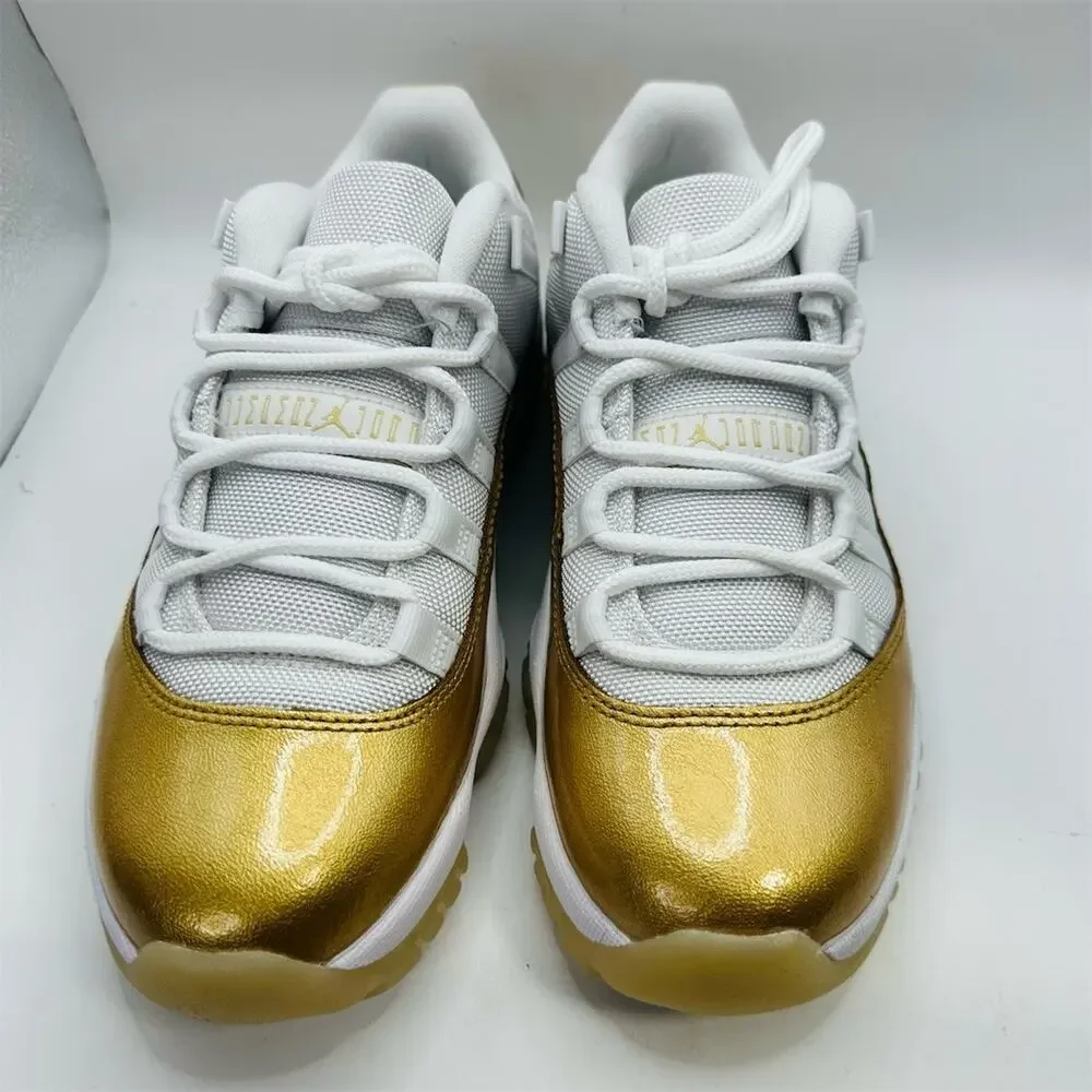 Air Jordan 11 Retro Low Mother's Day Women's Sneakers White Gold Size 6.5